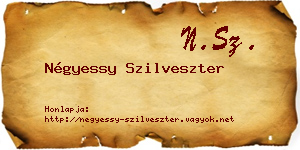 Négyessy Szilveszter névjegykártya